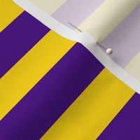 Stripes - Horizontal - 1 inch (2.54cm) - Yellow (FFD900) & Purple (4D008A)