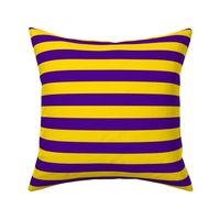 Stripes - Horizontal - 1 inch (2.54cm) - Yellow (FFD900) & Purple (4D008A)