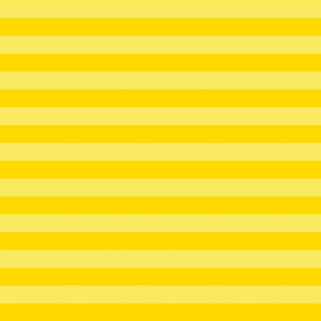 Stripes - Horizontal - 1 inch (2.54cm) - Yellow (#FFD900) & Pale Yellow (#F9EA62)
