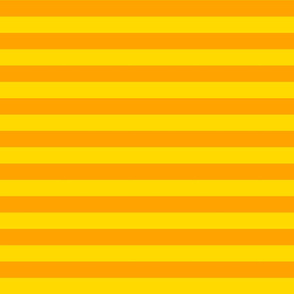 Stripes - Horizontal - 1 inch (2.54cm) - Yellow (#FFD900) & Orange (#FFA300)