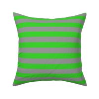 Stripes - Horizontal - 1 inch (2.54cm) - Green (#3AD42D) and Grey (#99999A)