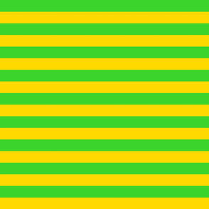 Stripes - Horizontal - 1 inch (2.54cm) - Green (#3AD42D) and Yellow (#FFD900)