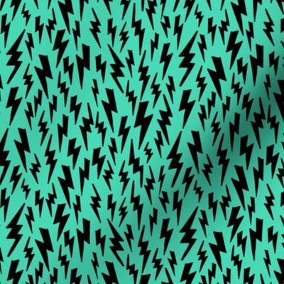 lightning bolt // green bright 80s style fabric retro kids design bolts lightning bolt design andrea lauren fabric