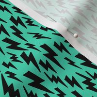 lightning bolt // green bright 80s style fabric retro kids design bolts lightning bolt design andrea lauren fabric