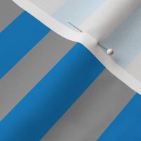 Stripes - Horizontal - 1 inch (2.54cm) - Light Blue (0081C8) and Grey (99999A)