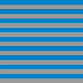 Stripes - Horizontal - 1 inch (2.54cm) - Light Blue (0081C8) and Grey (99999A)