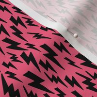 bolt // pink lightning bolt fabric halloween design 80s pink bright bold fabric by andrea lauren