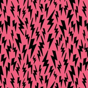 bolt // pink lightning bolt fabric halloween design 80s pink bright bold fabric by andrea lauren