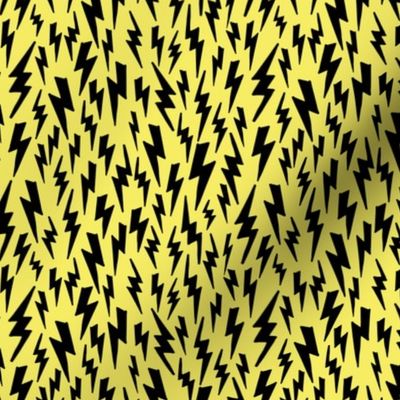 lightning // bolt yellow halloween fabric yellow fabric andrea lauren design andrea lauren fabric