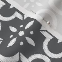 Charcoal Ikat Moroccan Flower