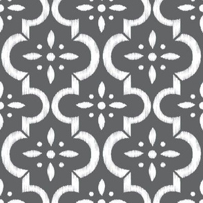 Charcoal Ikat Moroccan Flower