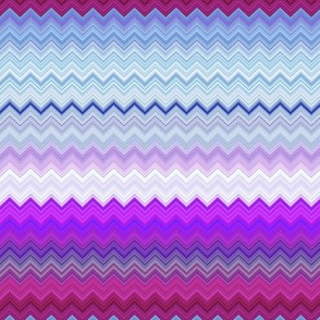 WATERCOLOR PUMPKINS CHEVRONS ZIG ZAG BLUE PURPLE HARMONY