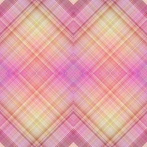 WATERCOLOR PUMPKINS Diagonal Plaid Pink Salmon Harmony