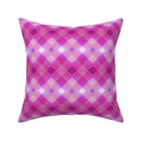 WATERCOLOR PUMPKINS Diagonal Plaid Pink Harmony