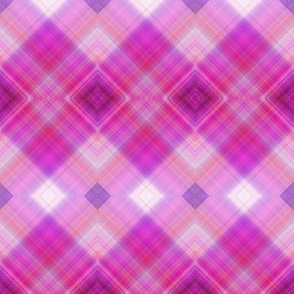 WATERCOLOR PUMPKINS Diagonal Plaid Pink Harmony