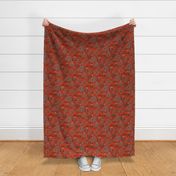 Red and Black Greyhound Toile de Jouy