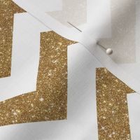 Glitter Chevron Gold