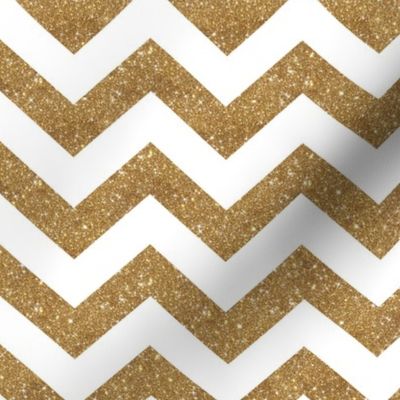 Glitter Chevron Gold