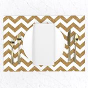 Glitter Chevron Gold