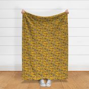 Gold and Black Greyhound Toile