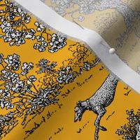 Gold and Black Greyhound Toile