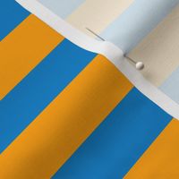 Horizontal Stripes - 1 inch wide - Blue (#0081C8) & Orange (#FFA300)