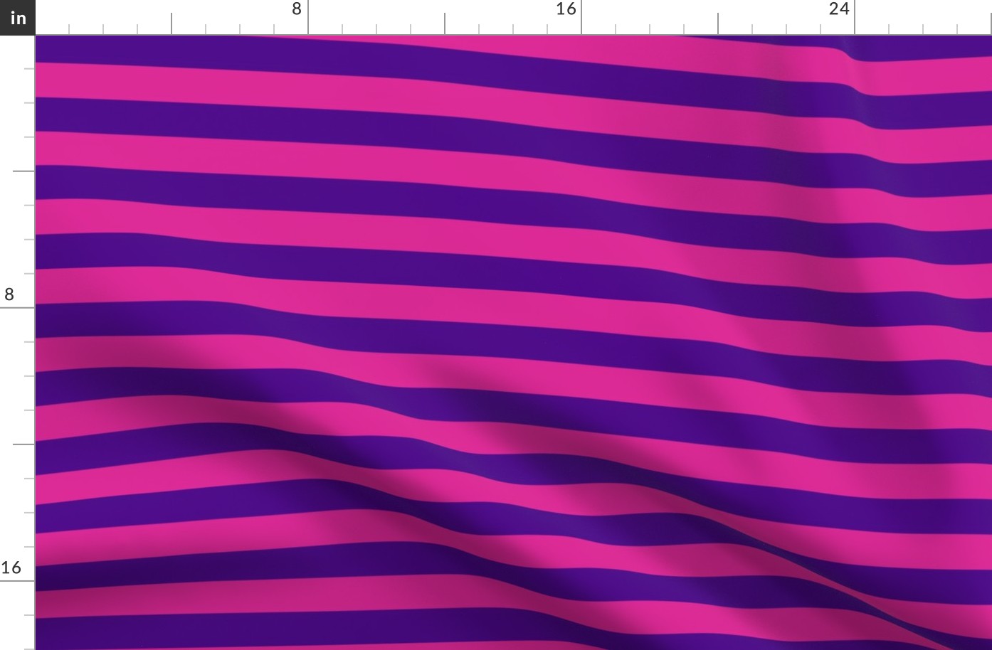 Horizontal Stripes - 1 inch wide - Purple (#4D008A) & Pink (#DD2695)