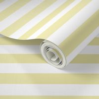 Stripes - Horizontal - 1 inch (2.54cm) - Cream (#F3E3C0) & White (#FFFFFF)