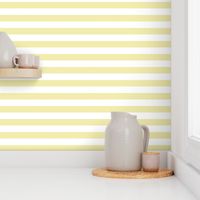 Stripes - Horizontal - 1 inch (2.54cm) - Cream (#F3E3C0) & White (#FFFFFF)