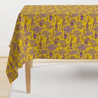 Yellow and Purple Greyhound Toile