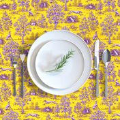 Yellow and Purple Greyhound Toile