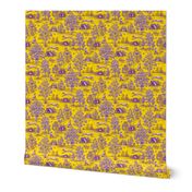 Yellow and Purple Greyhound Toile