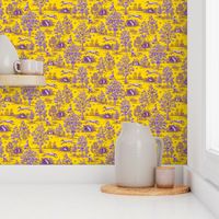 Yellow and Purple Greyhound Toile