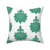 Green damask