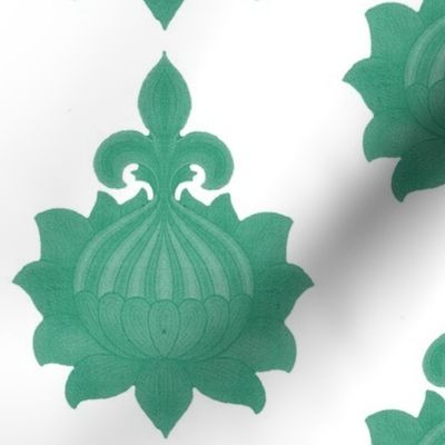 Green damask