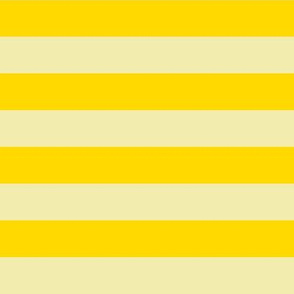 Horizontal Stripes - 1 inch wide - Cream (#F3E3C0) & yellow (#FFD900)