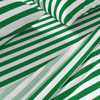 Stripes - Horizontal - 1 inch (2.54cm) - Mid Green (#00813C) & White (#FFFFFF)