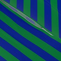 Stripes - Horizontal - 1 inch (2.54cm) - Dark Green (#00813C) and Dark Blue (#002398)