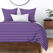 Stripes - Horizontal - 1 inch (2.54cm) - Dark Purple (#5E259B) and Grey (#99999A)