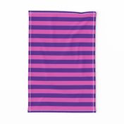 Stripes - Horizontal - 1 inch (2.54cm) - Pink (E95FBE) & Purple (5E259B)