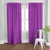 Stripes - Horizontal - 1 inch (2.54cm) - Pink (E95FBE) & Purple (5E259B)