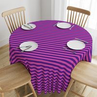 Stripes - Horizontal - 1 inch (2.54cm) - Pink (E95FBE) & Purple (5E259B)