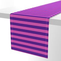 Stripes - Horizontal - 1 inch (2.54cm) - Pink (E95FBE) & Purple (5E259B)