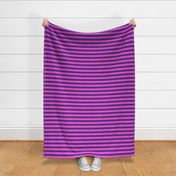 Stripes - Horizontal - 1 inch (2.54cm) - Pink (E95FBE) & Purple (5E259B)