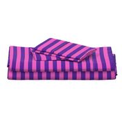 Stripes - Horizontal - 1 inch (2.54cm) - Pink (E95FBE) & Purple (5E259B)