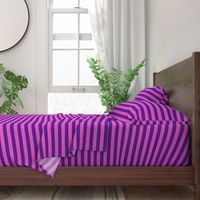 Stripes - Horizontal - 1 inch (2.54cm) - Pink (E95FBE) & Purple (5E259B)