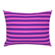 Stripes - Horizontal - 1 inch (2.54cm) - Pink (E95FBE) & Purple (5E259B)