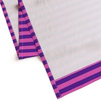 Stripes - Horizontal - 1 inch (2.54cm) - Pink (E95FBE) & Purple (5E259B)