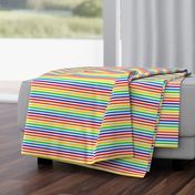 Stripes - Horizontal - 0.25 inch (0.635cm) - White & Rainbow