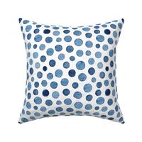 Watercolor Polka Dot in Blue